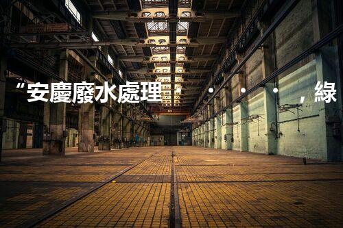 “安慶廢水處理，綠色先鋒，環(huán)保典范！”